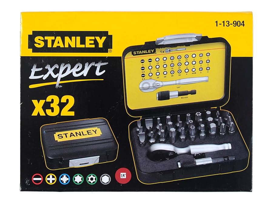 Stanley 1-13-904 Bit-Set with mini Ratchet (32-Piece
